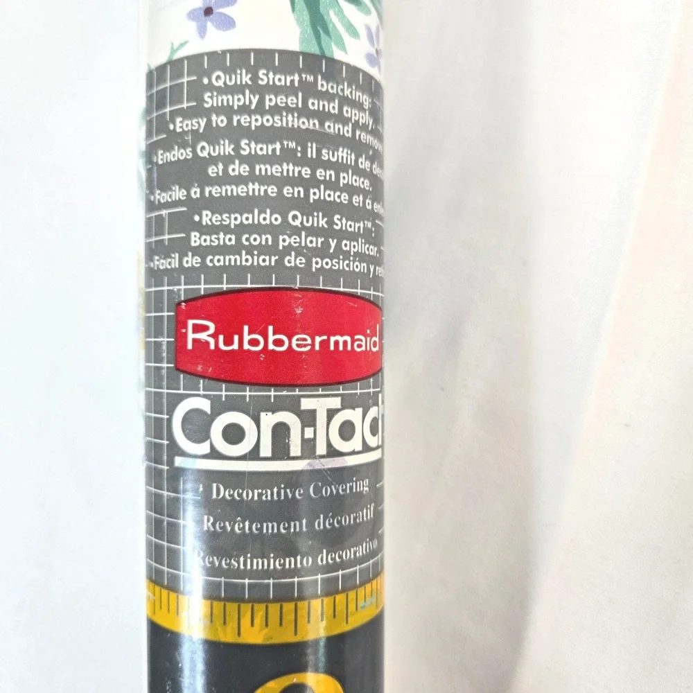 Rubbermaid 1996 Pansy Bouquet Self-Adhesive ConTact Paper NEW Roll Cottage 9x78